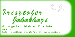 krisztofer jakabhazi business card